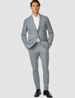 Essential Suit Pants Slim Light Blue Melange