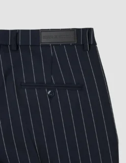 Essential Suit Pants Slim Navy Stripes