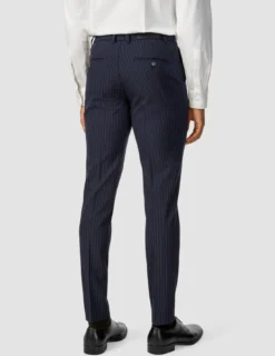 Essential Suit Pants Slim Navy Pinstripe