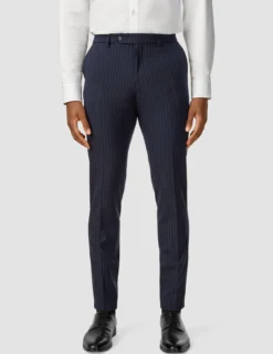 Essential Suit Pants Slim Navy Pinstripe