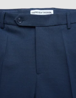 Essential Suit Pants Slim Navy Checks
