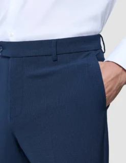 Essential Suit Pants Slim Navy Checks