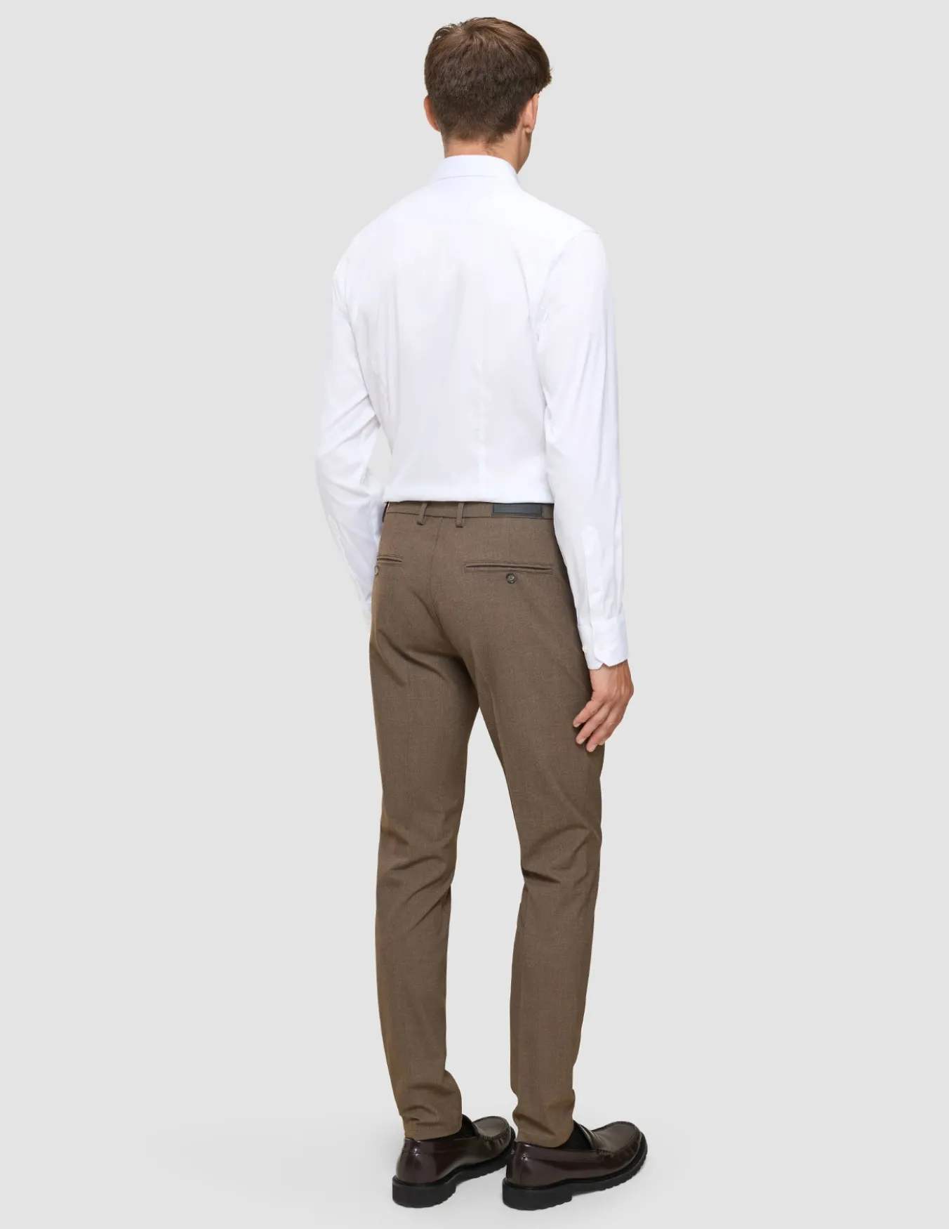 Essential Suit Pants Slim Saddle Brown Melange
