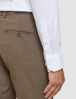 Essential Suit Pants Slim Saddle Brown Melange