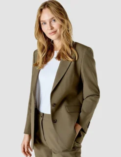 Essential Suit Straight Dark Olive