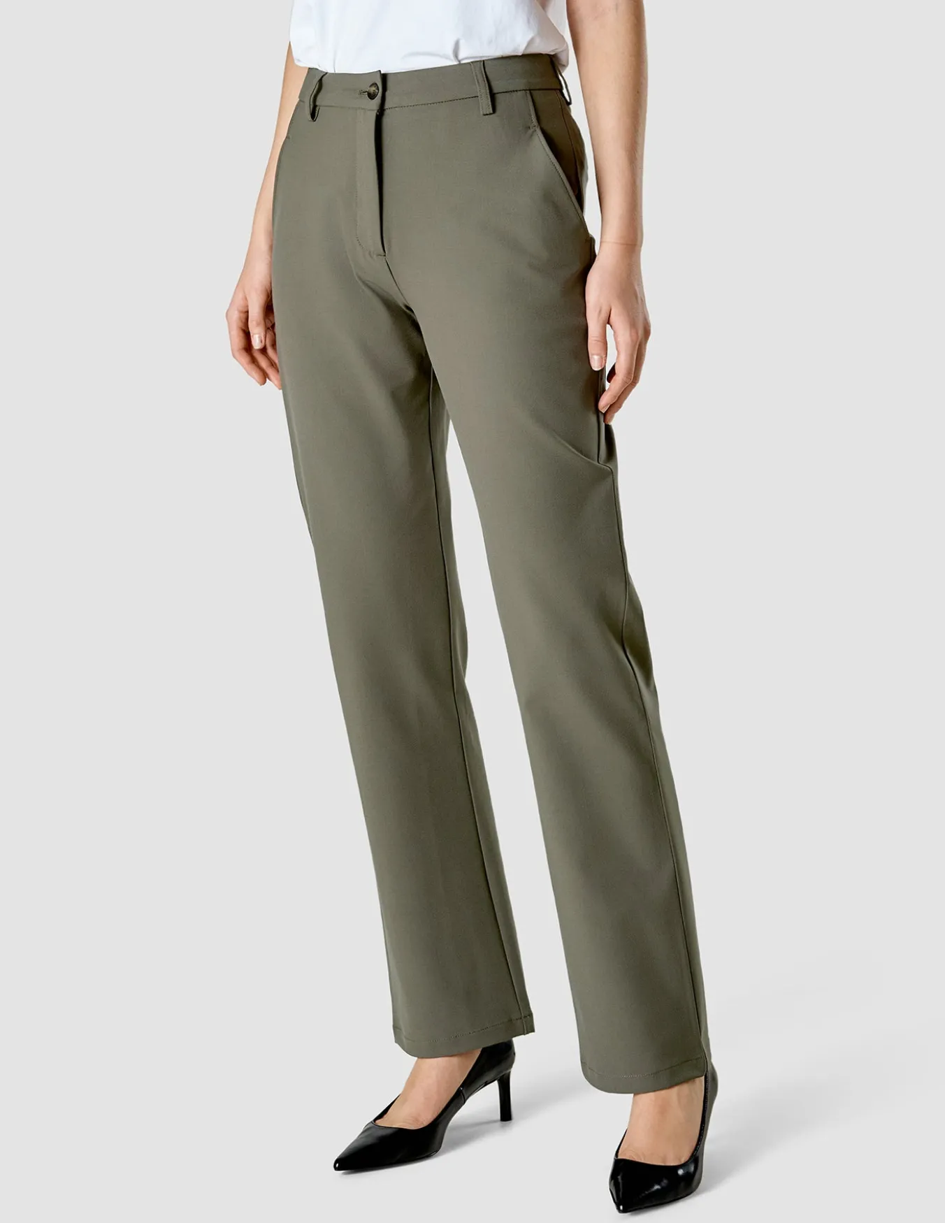 Essential Suit Straight Dark Olive
