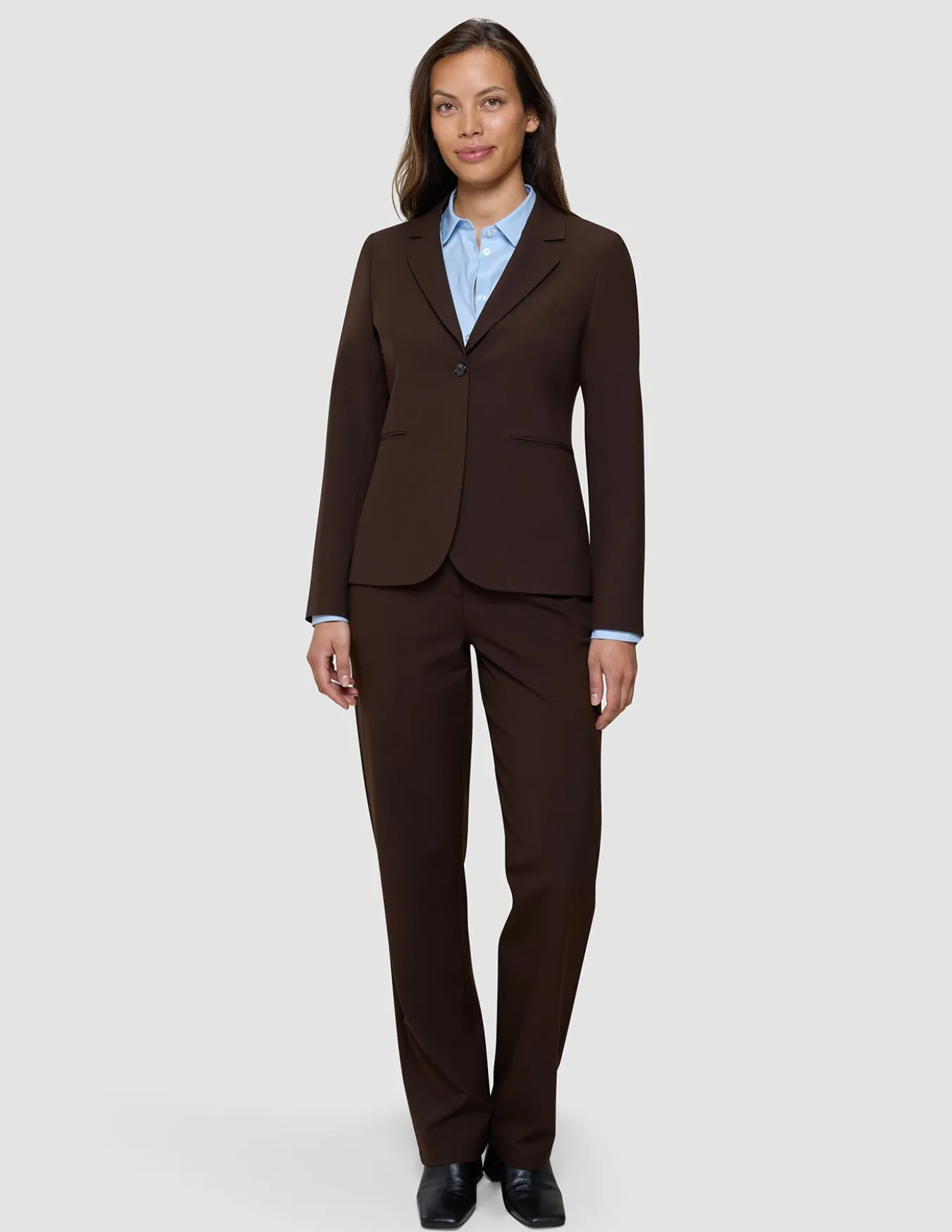 Essential Suit Straight Espresso
