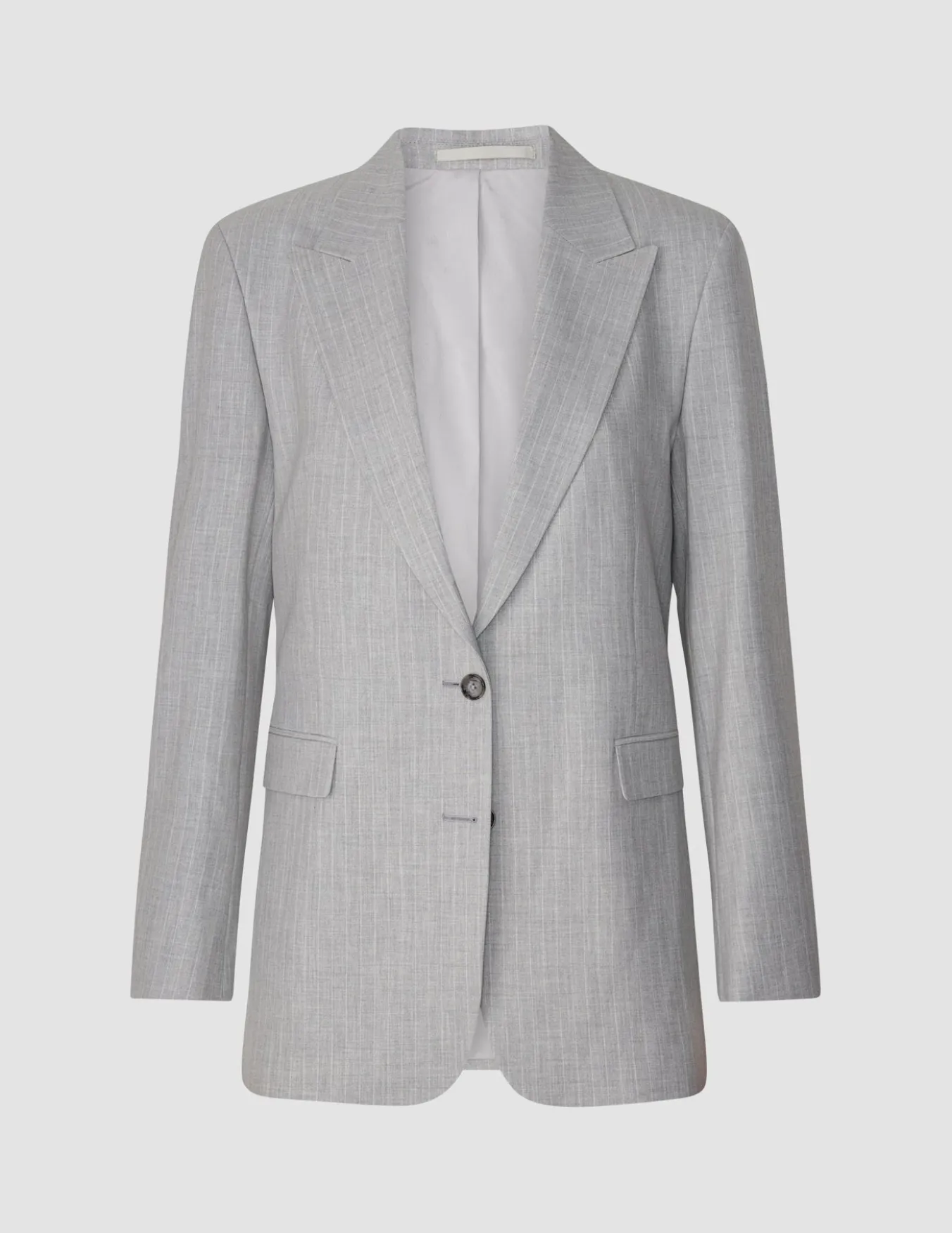 Essential Suit Tapered Light Grey Pinstriped