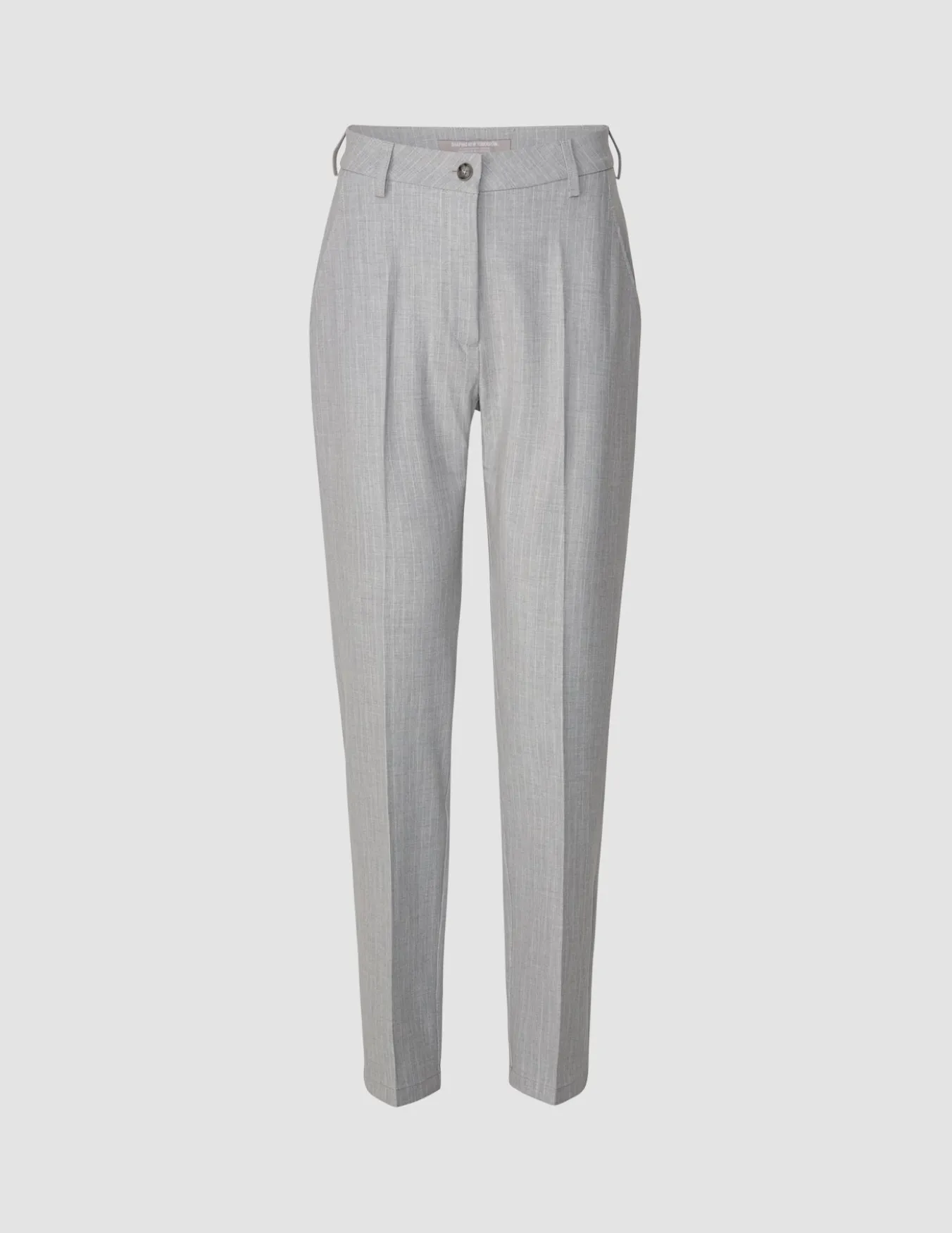 Essential Suit Tapered Light Grey Pinstriped