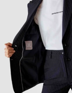 Essential Suit Tapered Navy Pinstripe