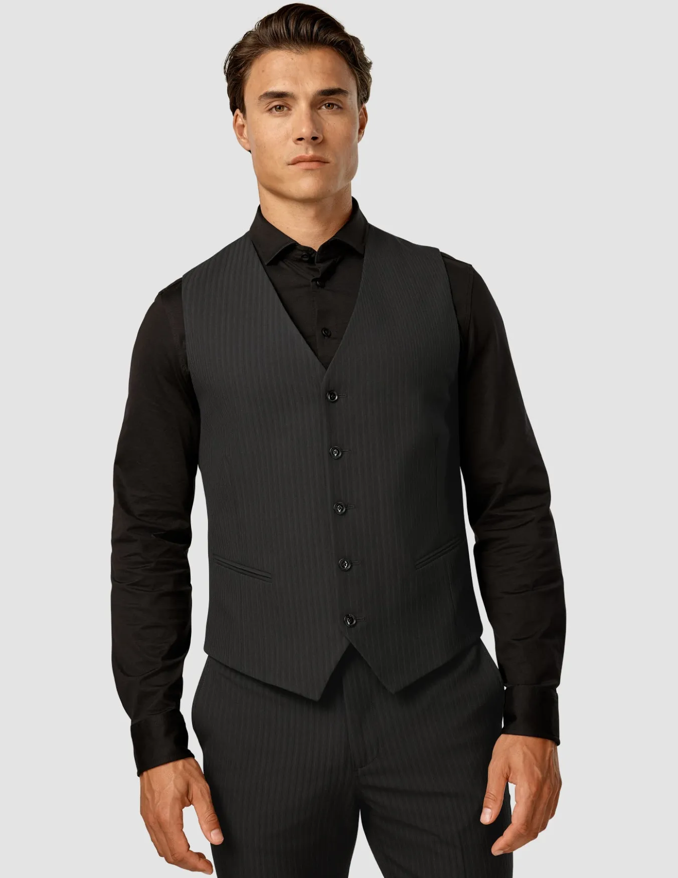 Essential Vest Asphalt Pinstripe