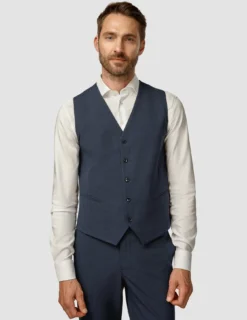 Essential Vest Dark Blue Check
