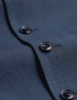 Essential Vest Dark Blue Check