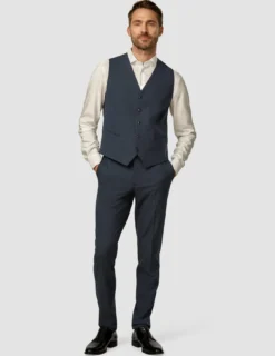 Essential Vest Dark Blue Check