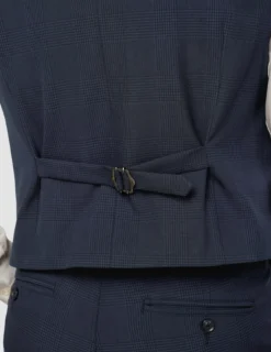 Essential Vest Dark Blue Check