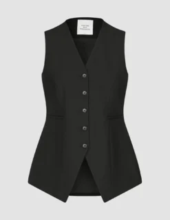 Essential Vest Long Black