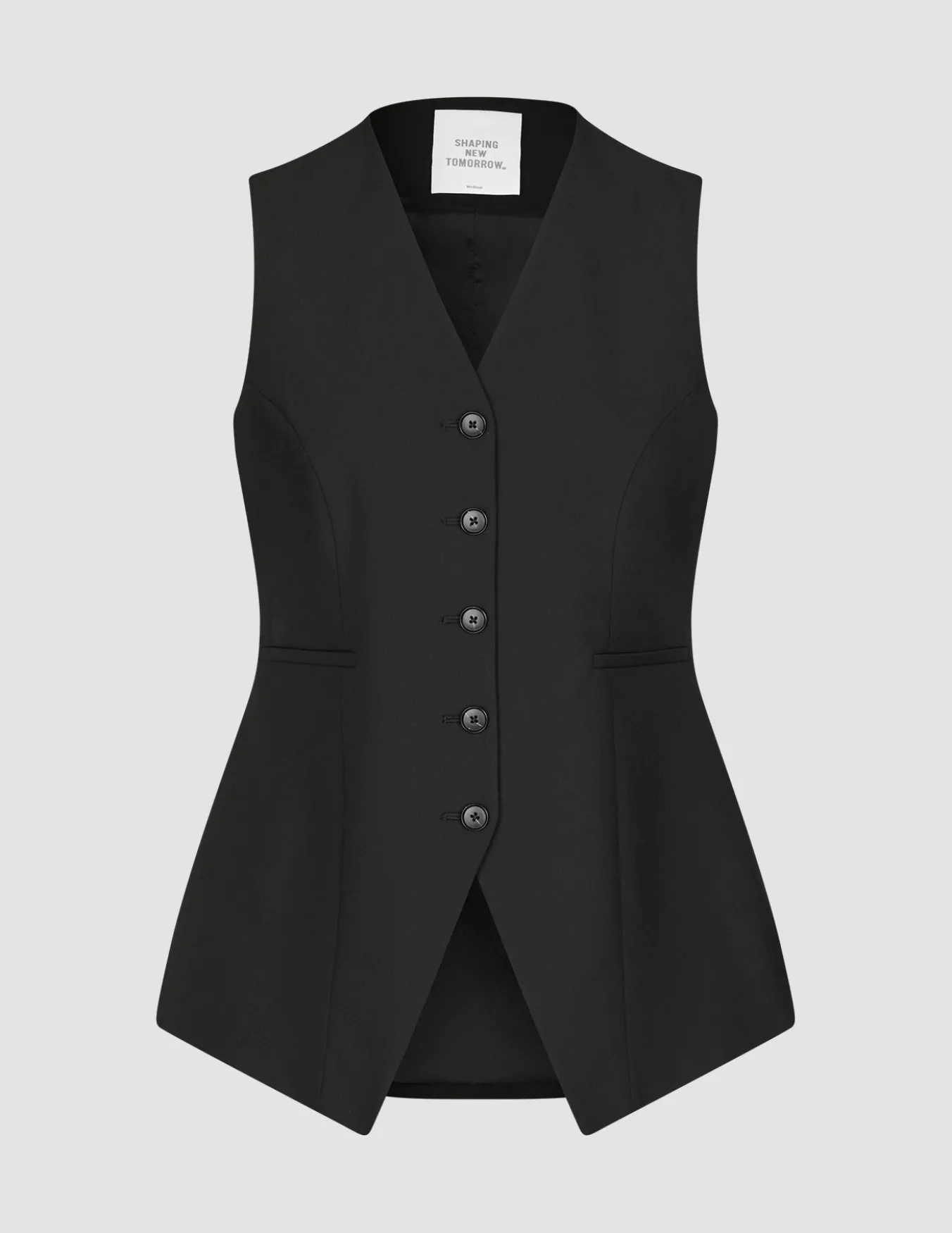 Essential Vest Long Black