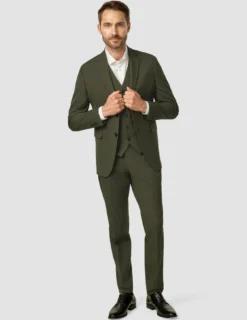 Essential Vest Moss Green Pinstripe