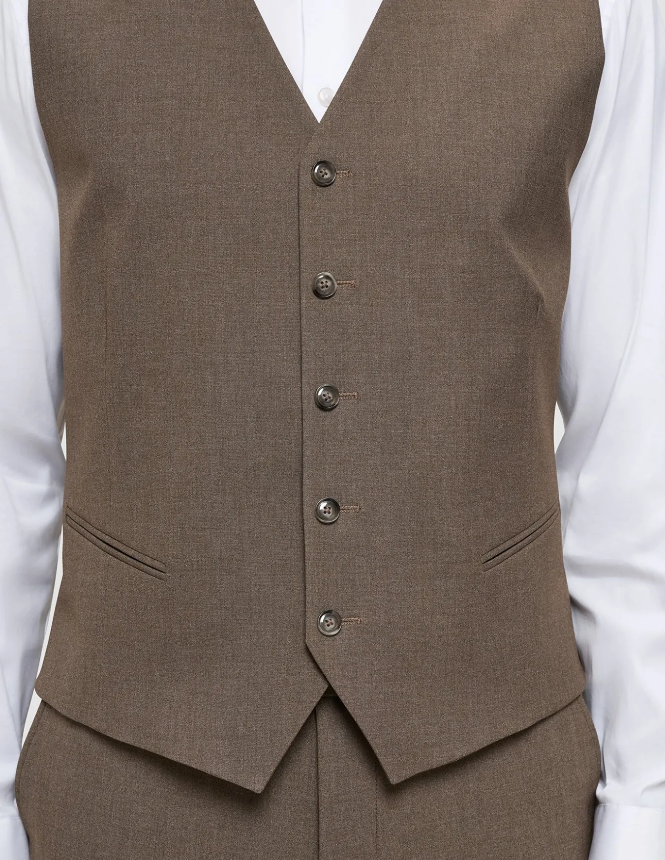 Essential Vest Saddle Brown Melange