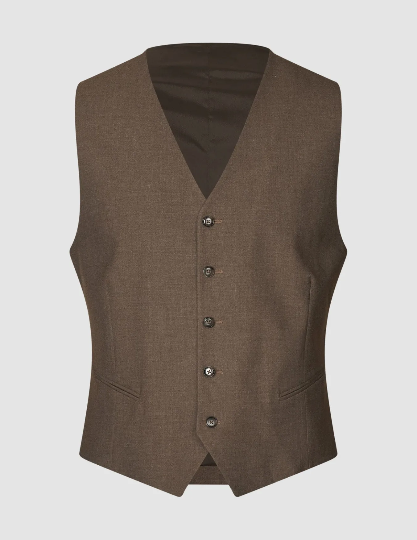 Essential Vest Saddle Brown Melange