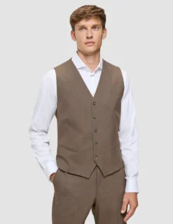 Essential Vest Saddle Brown Melange