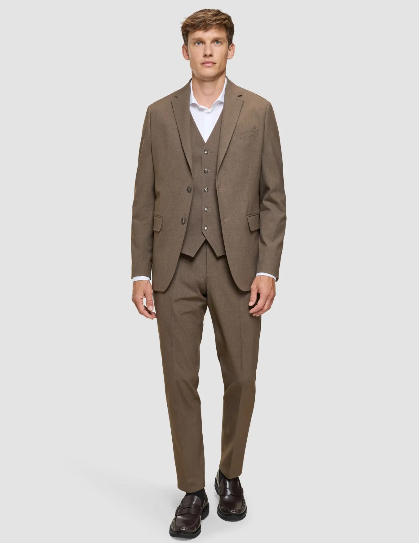 Essential Vest Saddle Brown Melange