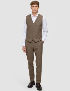 Essential Vest Saddle Brown Melange