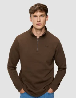 Everyday Half Zip Saddle Brown