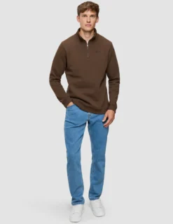 Everyday Half Zip Saddle Brown