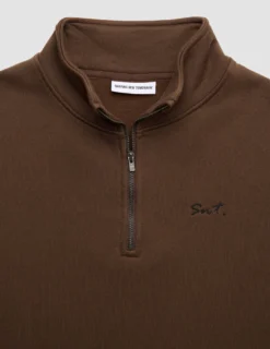 Everyday Half Zip Saddle Brown