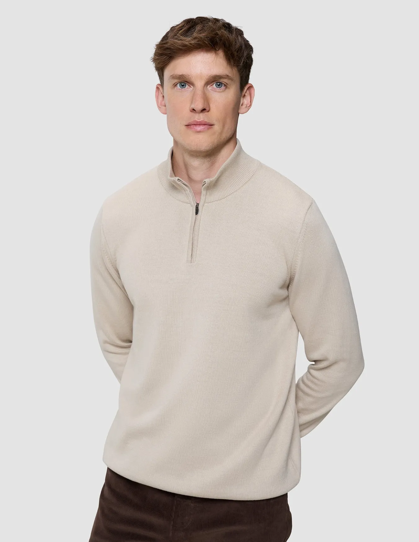 Everyday Knit Half Zip Birchwood