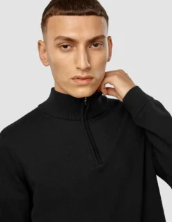 Everyday Knit Half Zip Black
