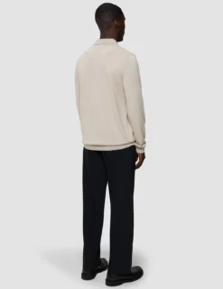 Everyday Knit Long Sleeve Polo Birchwood