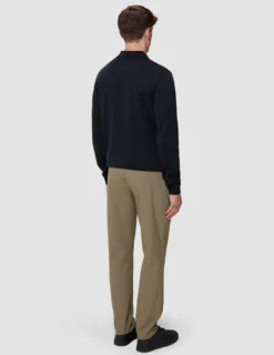 Everyday Knit Long Sleeve Polo Black