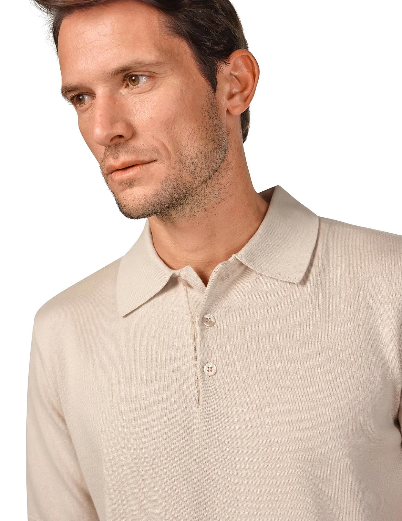 Everyday Knit Short Sleeve Polo Birchwood
