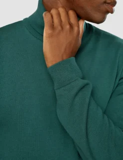 Everyday Knit Turtleneck Shadow Green