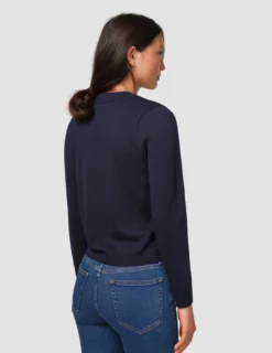 Fine Knit Cardigan Navy
