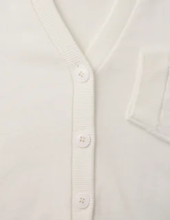Fine Knit Cardigan Off White