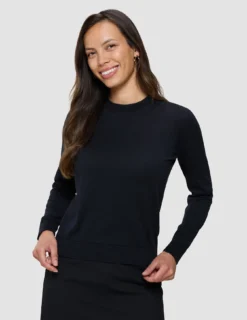 Fine Knit Crewneck Black