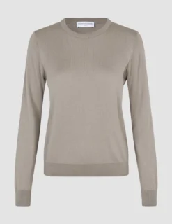 Fine Knit Crewneck Dark Sand