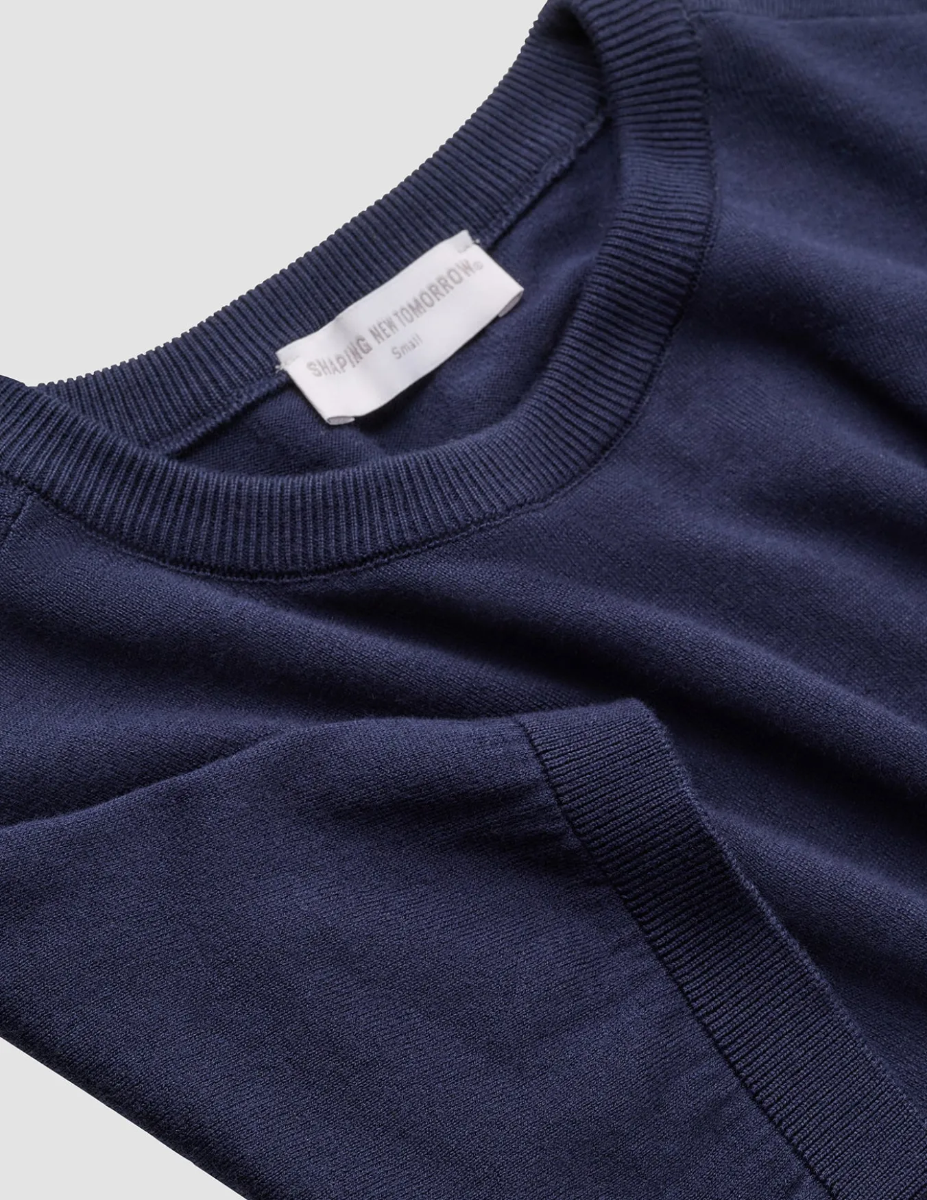 Fine Knit T-shirt Navy