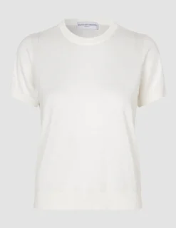Fine Knit T-shirt Off White