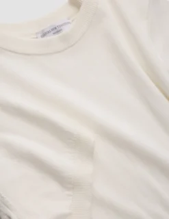 Fine Knit T-shirt Off White
