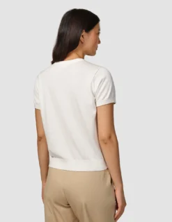 Fine Knit T-shirt Off White