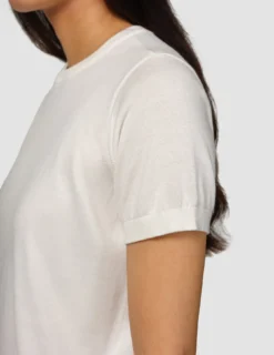 Fine Knit T-shirt Off White