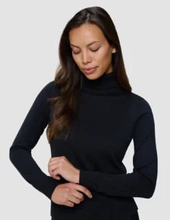 Fine Knit Turtleneck Black