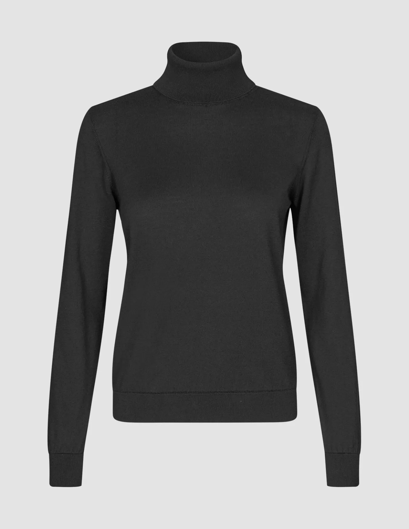 Fine Knit Turtleneck Black