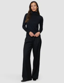 Fine Knit Turtleneck Black
