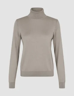 Fine Knit Turtleneck Dark Sand