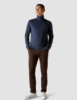Fine Knit Turtleneck Navy